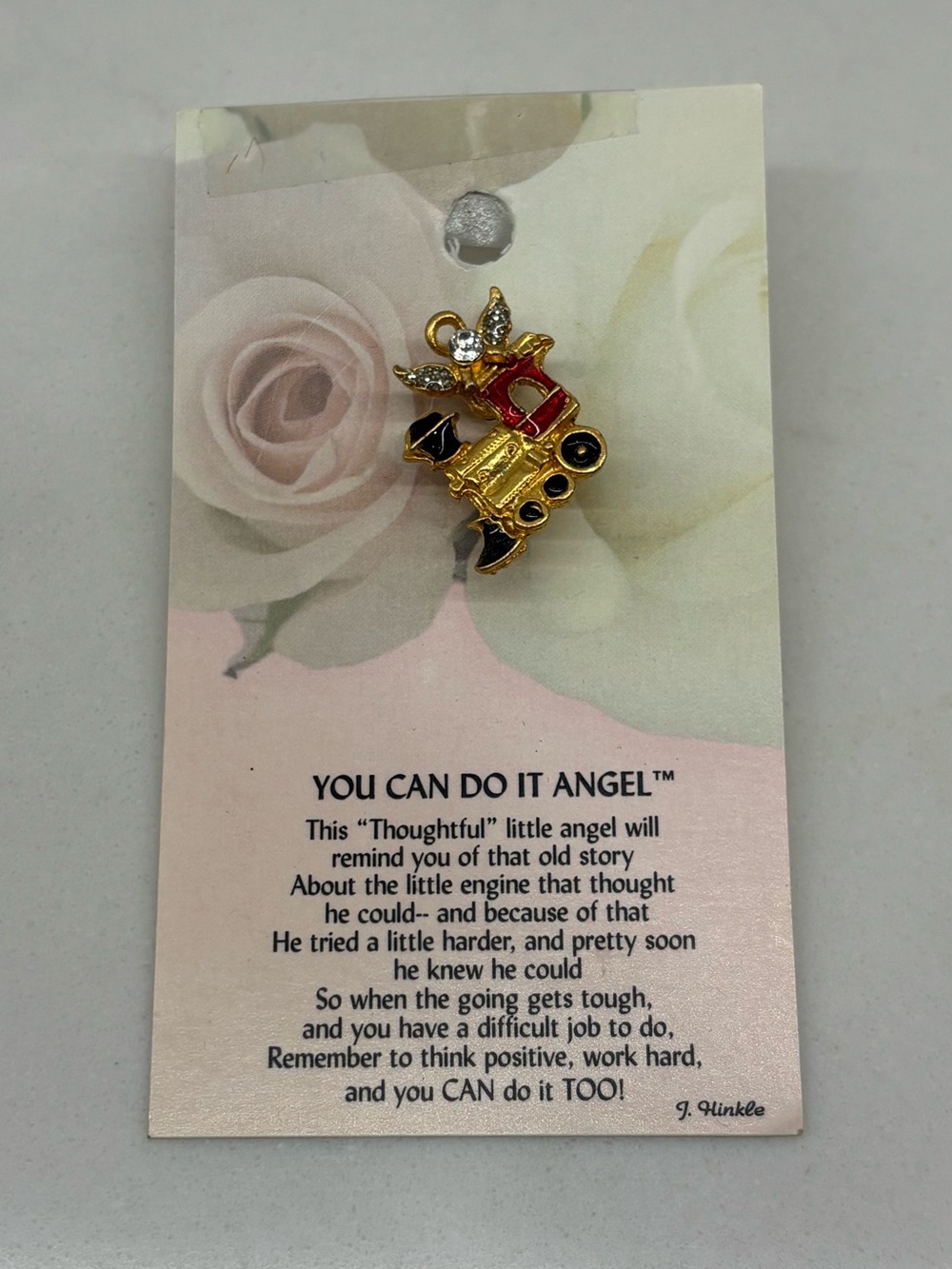 You Can Do It Angel ‘Little Engine That Could’ Inspiration Train Charm Pin